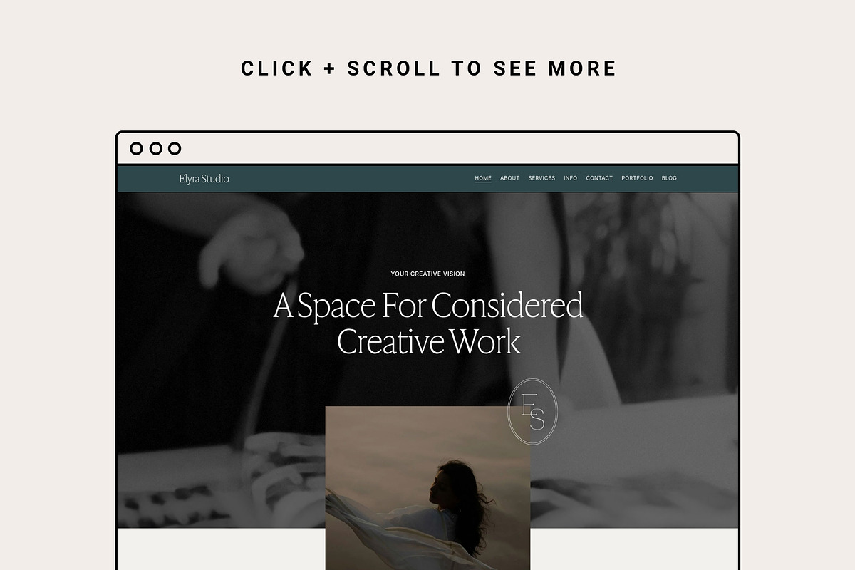 Squarespace 7.1 Template: Elyra, a Squarespace Template by Big Cat Creative