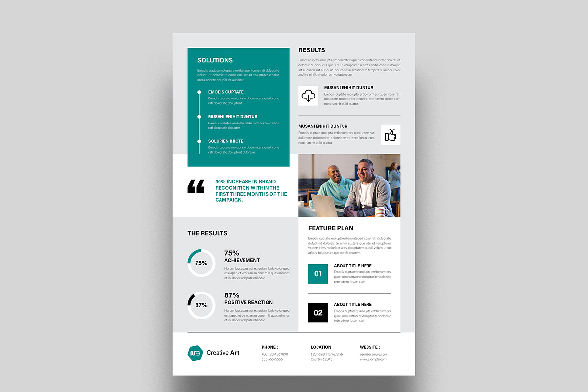 Business Case Study Flyer Template, a Flyer Template by NorthPeak (Photo 5 of 6)
