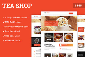 Tea Store PSD Website Template