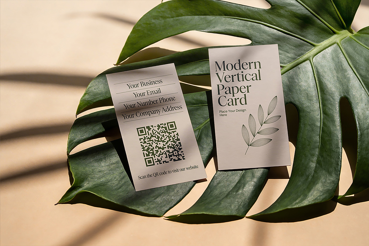 Modern Vertical Paper Card Mockup, a Product Mockup by Pitchlook.Studio (Photo 3 of 4)