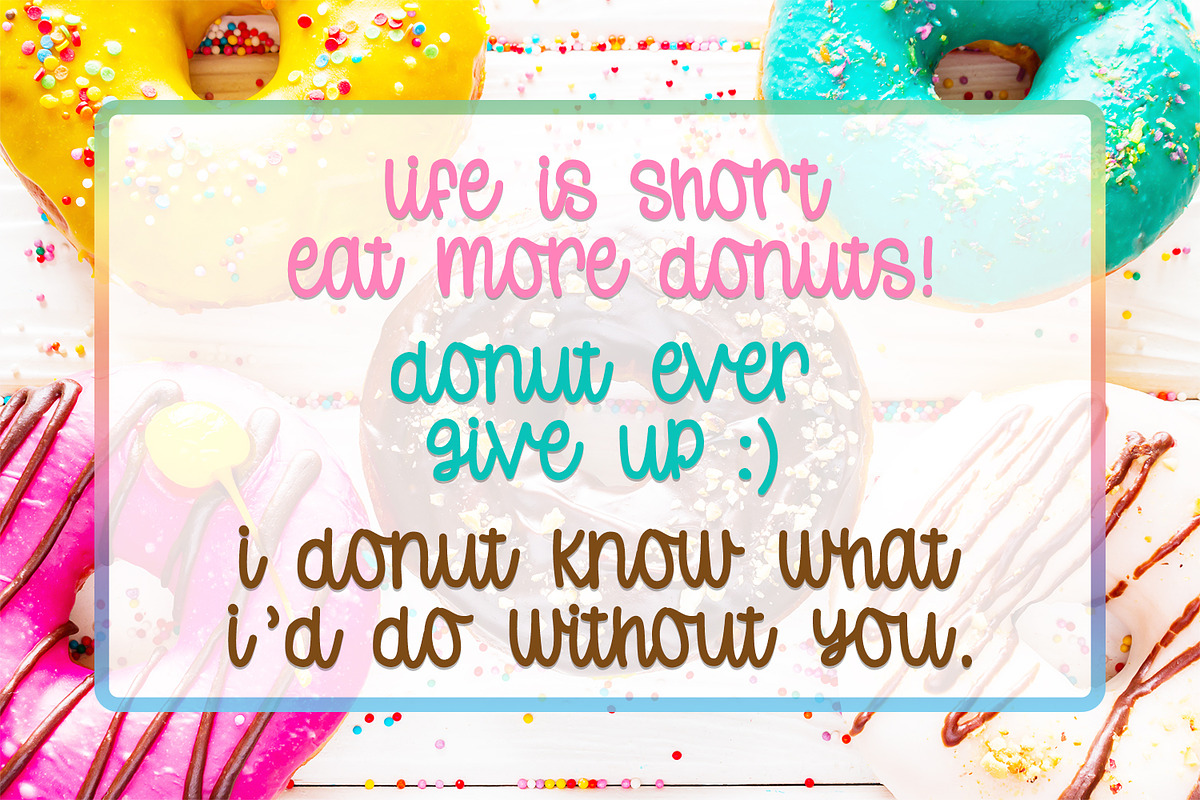 Donut Worry - A Hand-lettered Font preview 3