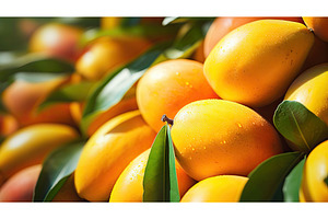 ripe summer mango fruit ai generated, a Food & Drink Photo by pikepicture