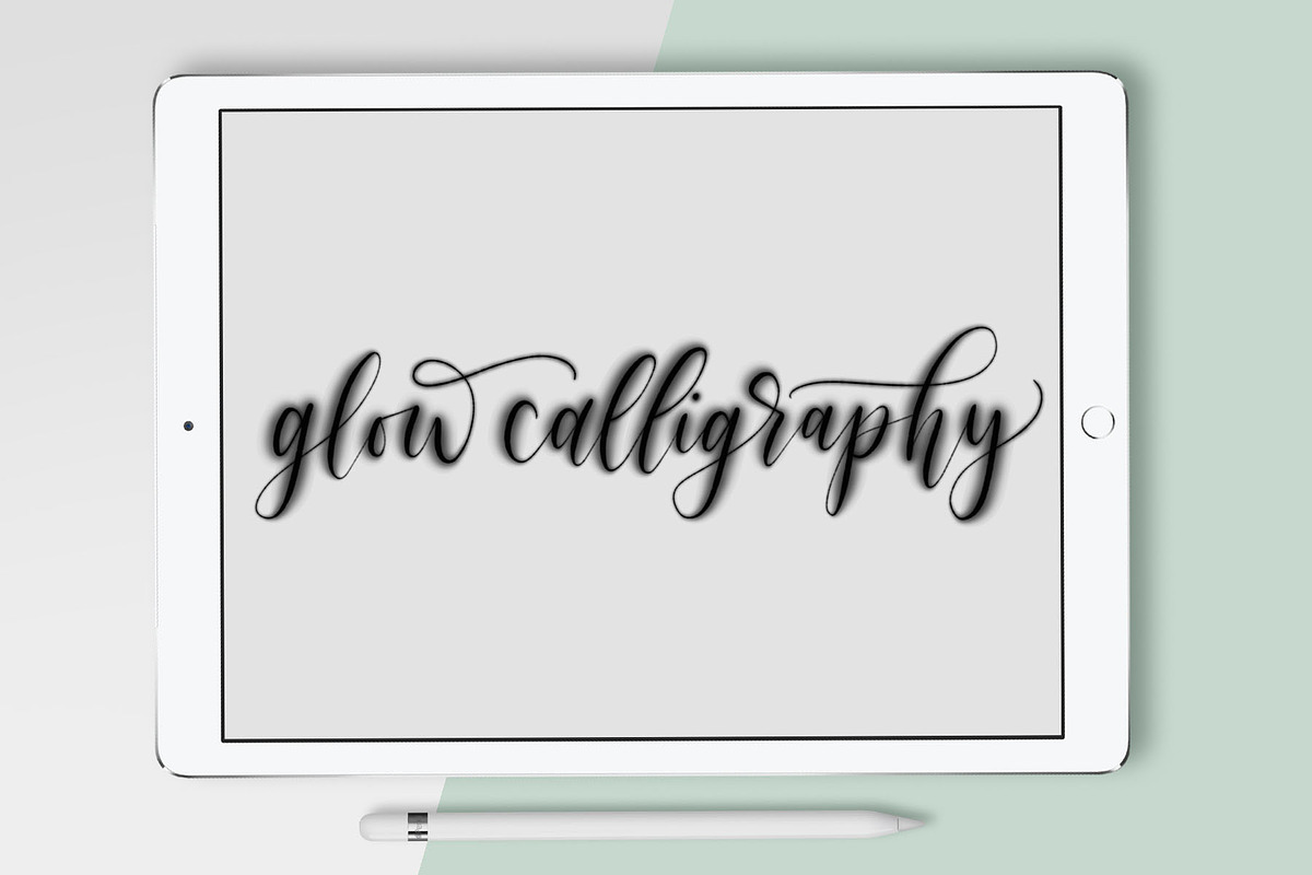 Procreate Brush - Glow Calligraphy preview 3