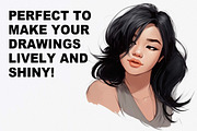 Hair Brushes Procreate, a Brush Add-On by Easy Procreate (Thumbnail 5 of 10)