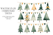 Watercolor Christmas pine trees, an Object Graphic by Evgeniia (Thumbnail 3 of 3)