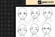 240 Procreate face female Brushes, a Brush Add-On by DrawingStoryShop (Thumbnail 3 of 7)