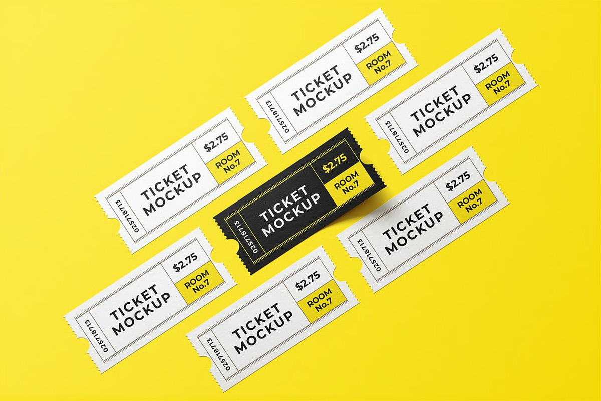 Ticket Mockup, an Advertising Mockup by zpackcreative (Photo 3 of 6)
