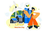 10 Climate Neutral City Illustration, an Object Illustration by denayunebgt (Thumbnail 4 of 4)