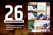 Banners Pack 26 sizes for Google Ads, a Templates & Theme by Better Be a Designer (Thumbnail 1 of 6)
