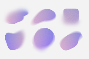 Grainy Mesh Gradient Shapes PNG