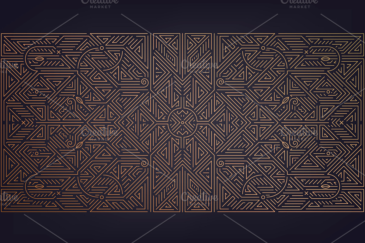 Art Deco Geometric Backgrounds, a Pattern Graphic by Marylia (Photo 9 of 12)