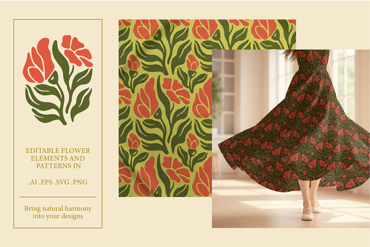 Hand-Drawn Earthy Wildflowers Kit, a Pattern Graphic by Lettering_Logo (Photo 3 of 17)