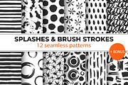 Splashes & Brush Strokes Patterns, a Pattern Graphic by Vodoleyka (Thumbnail 1 of 7)
