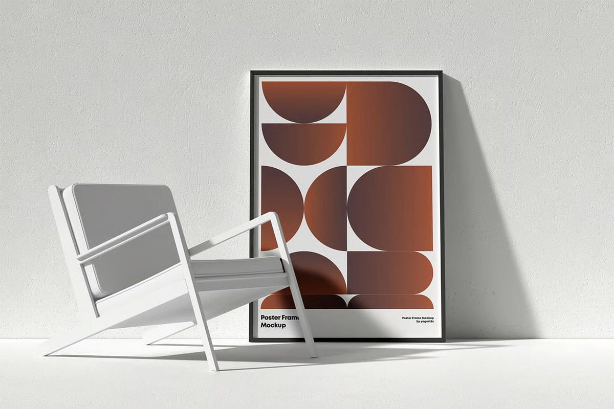 Poster Frame Mock-up, an Advertising Mockup by zippypixelstudio (Photo 10 of 16)