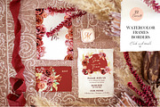 Boho floral watercolor red flowers, an Illustration by AnnaTkachi (Thumbnail 4 of 8)