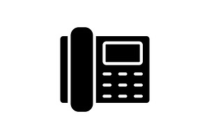 Telephone black glyph icon, an Icon by IMG Visuals