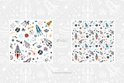 Space Seamless Patterns and Cliparts, a Pattern Graphic by AllNikArt (Thumbnail 8 of 8)