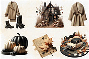 Beige & Black Autumn Clipart, an Illustration by SVGArt (Thumbnail 2 of 8)