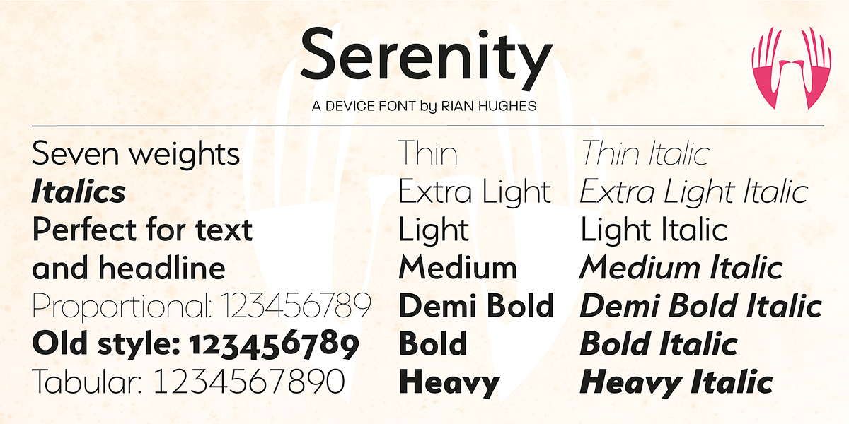 Serenity, a Sans Serif Font by Device (Photo 4 of 9)
