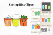 Sorting Bins Clipart, a Graphic by Artnoy (Thumbnail 1 of 5)