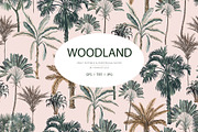 WOODLAND, Elegant Tropical Prints, a Pattern Graphic by HannaStudio (Thumbnail 1 of 5)