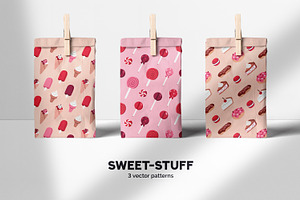 Sweets, desserts seamless patterns, a Pattern Graphic by Good Studio
