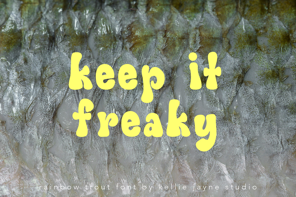 Rainbow Trout Bubble Font, a Handwritten Font by Kellie Jayne Studio (Photo 10 of 10)
