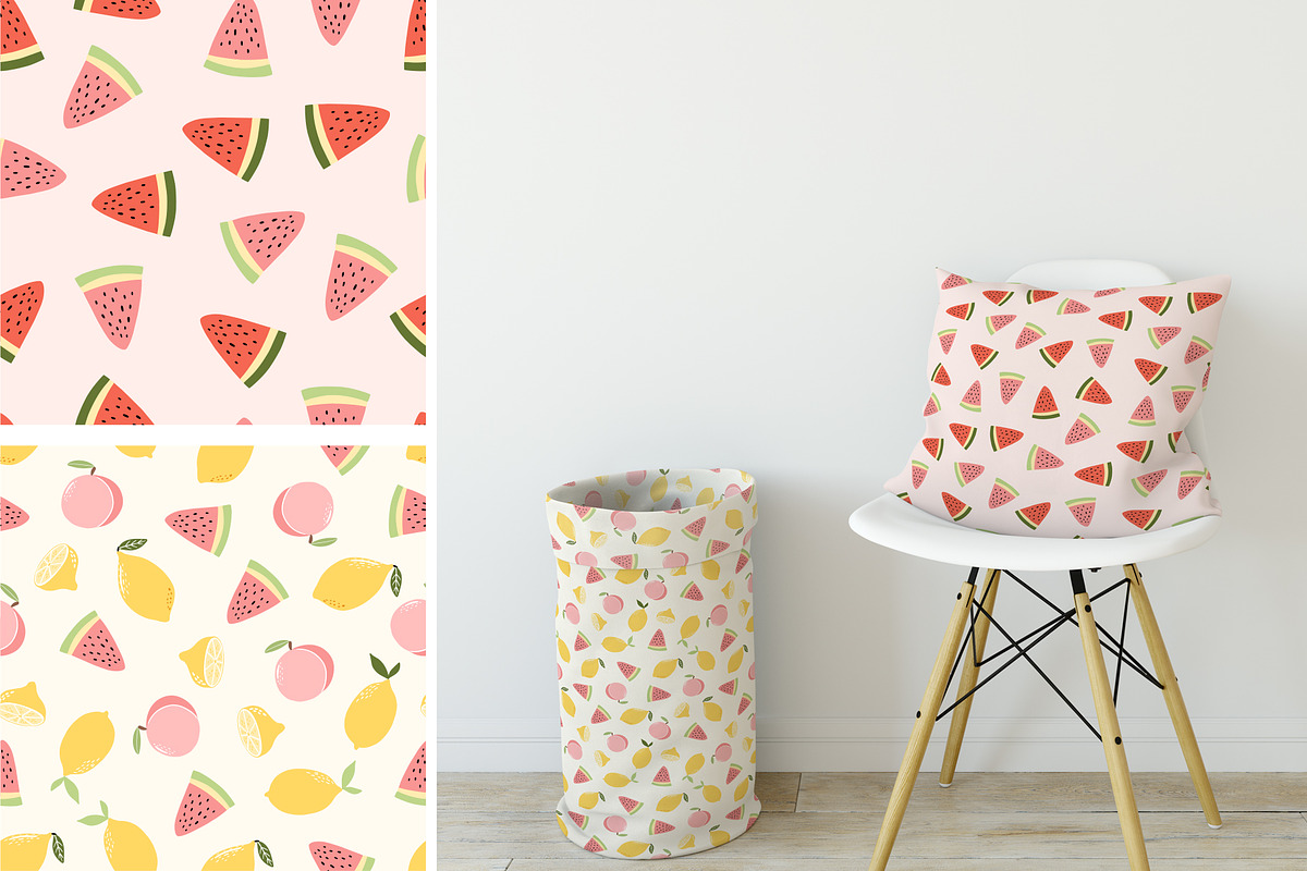 Happy Fruits seamless patterns, a Pattern Graphic by Cozy pattern shop (Photo 4 of 6)