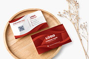 Stylish Red Abstract Business Card, a Business Card Template by Vitoria's Collection (Thumbnail 2 of 3)