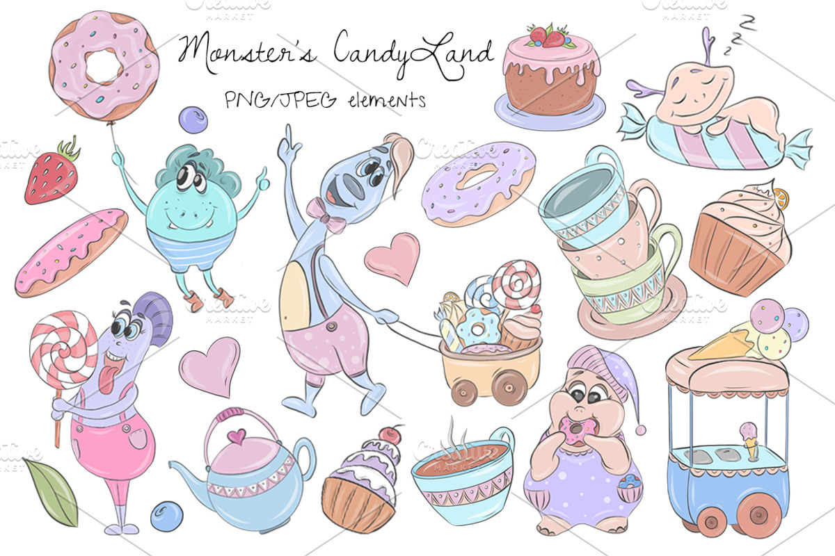 Monster's CandyLand set, a Decorative Illustration by artdreamer (Photo 2 of 5)