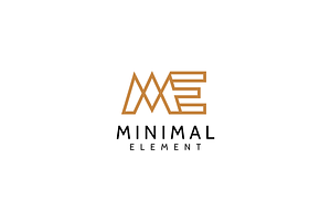 Logo design letters M and E