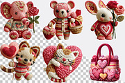 Faux Crochet Valentine Clipart Bundl, an Illustration by SVGArt (Thumbnail 6 of 7)