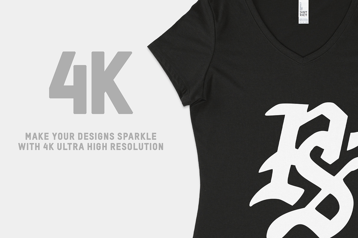 District Made DM1350L Perfect V-Neck, a Shirt Mockup by Pixel Sauce™ (Photo 3 of 7)