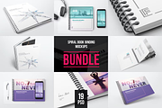 Spiral Book Binding Bundle Mockups, a Books & Magazine Mockup by ThePhoton (Thumbnail 1 of 4)