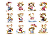 Beach Mouse Watercolor Clipart PNG, a Seasonal Illustration by Nicolle's Colorful Art (Thumbnail 3 of 5)