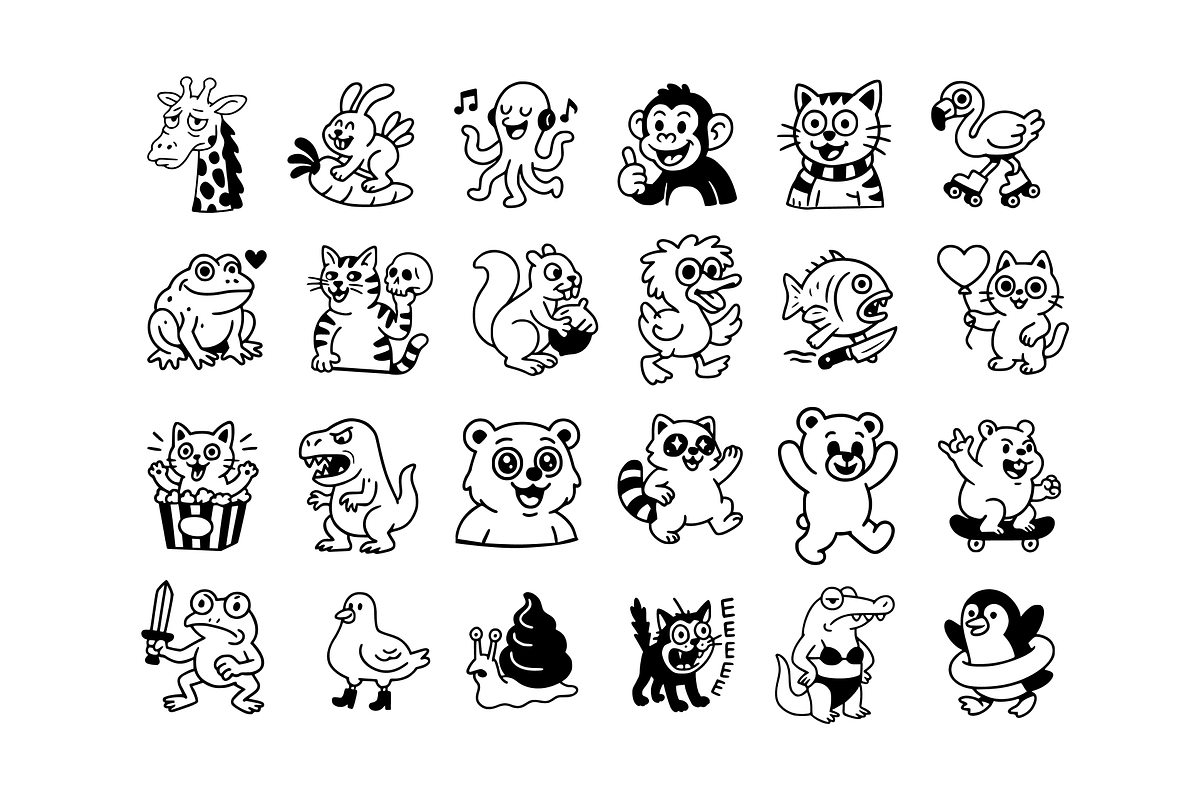 Playful Pals – Cute Animal Vector Se, an Object Graphic by Orbit Studio Shop (Photo 8 of 14)
