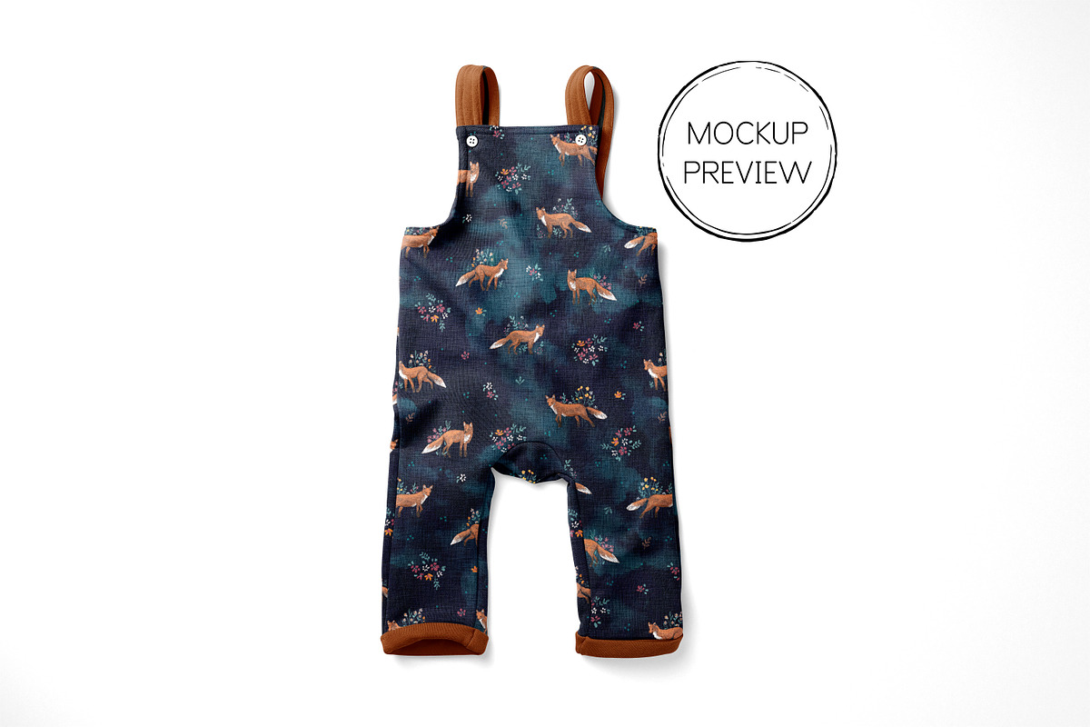 Fox Seamless Pattern Navy Ditsy, a Pattern Graphic by Tatra Cottage Designs (Photo 2 of 3)