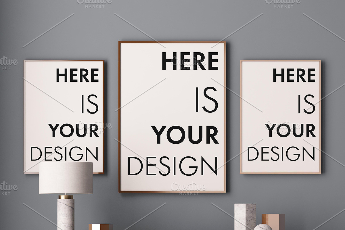 15 mockup of posters in the interior, a Print Template by FilL239 (Photo 13 of 16)
