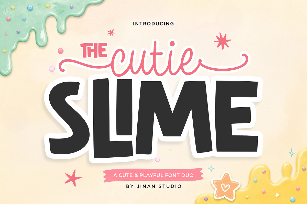 Cutie Slime - A Playful Font Duo, a Handwritten Font by Ainun Jinan (Photo 1 of 9)