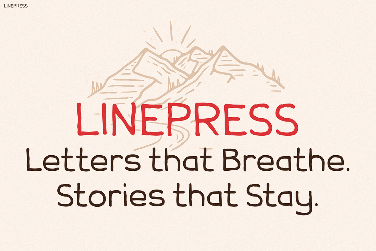 Linepress, a Script Font by Pinisi ART (Photo 10 of 10)