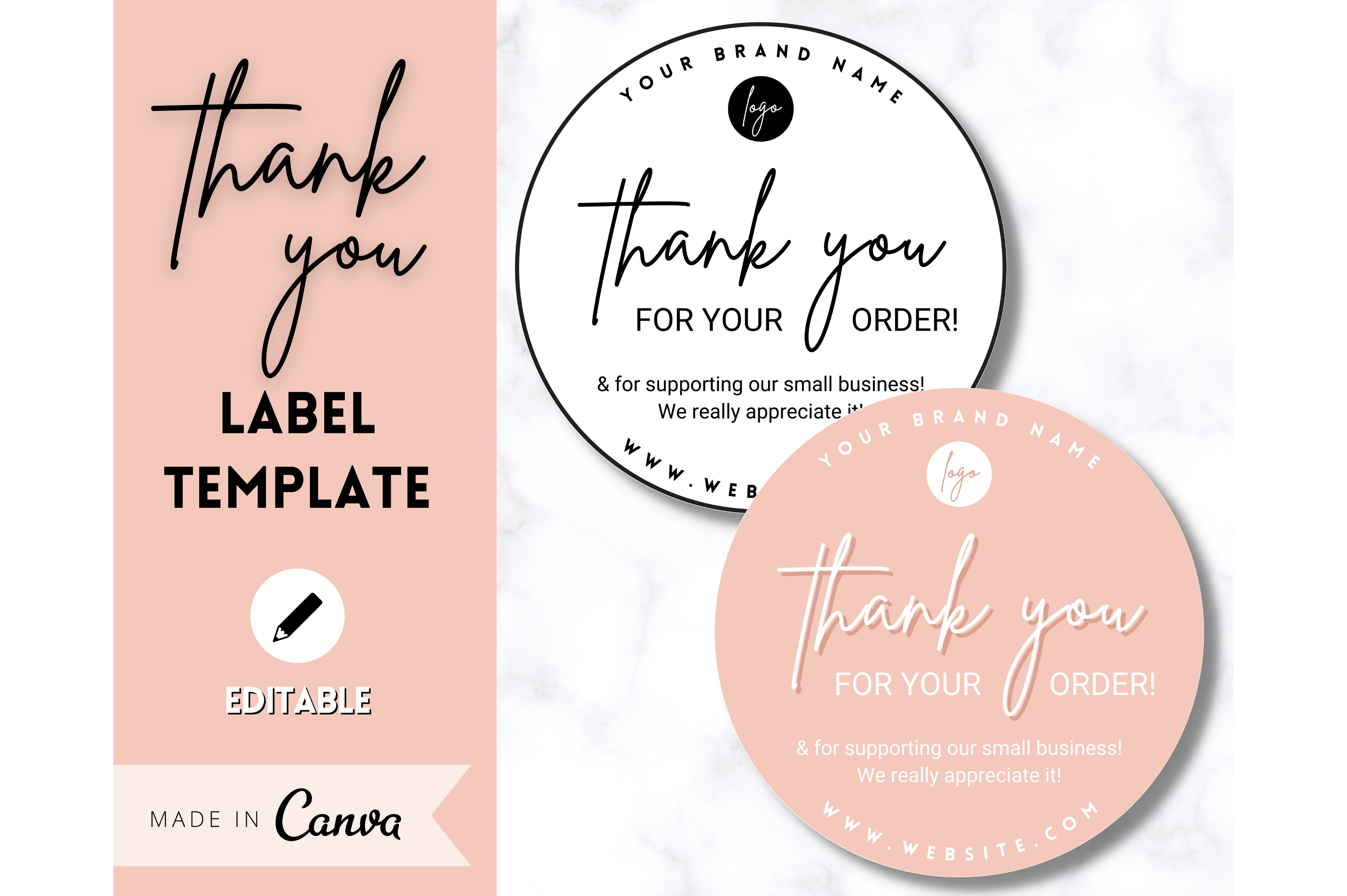 Thank You Sticker Label Template