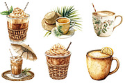 Boho Summer Coffee Time Clipart, an Illustration by Designworld (Thumbnail 2 of 5)