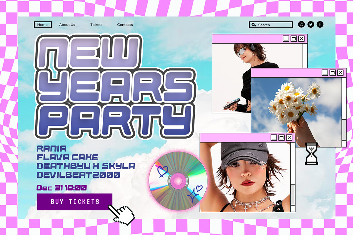 Pikabu - Y2k Vibes Display Font, a Sans Serif Font by Pekotype (Photo 9 of 15)