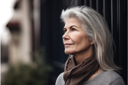 shot of a mature woman looking, a Person Illustration by Sergey Kotenev