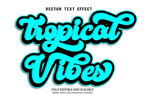 Tropical Vibes Vector 3d Editable