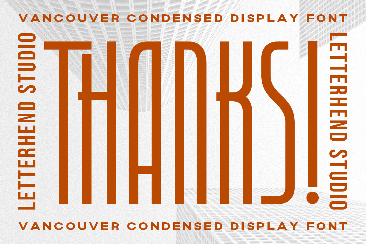Vancouver - Condensed Display Font, a Font by Letterhend Studio (Photo 9 of 9)