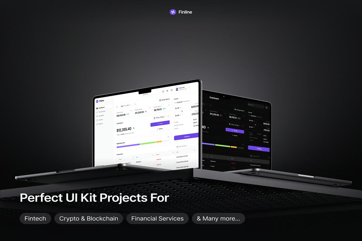 Finline Financial Services Dashboard, an UI Kit Template by Lumina_ui_ux202 (Photo 4 of 8)