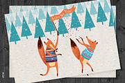 Christmas Illustration Creator/Foxes, an Animal Illustration by Stella's Graphic Supply (Thumbnail 5 of 7)