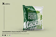 Transparent Pouch Packet Mockup, a Packaging Mockup by Xtrahive (Thumbnail 1 of 2)