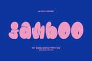 Jamboo Fat Bubble Display Font, a Handwritten Font by Maulana Creative (Thumbnail 1 of 5)